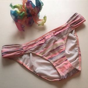 Victoria’s Secret Bikini Bottom Coral Purple Blue.